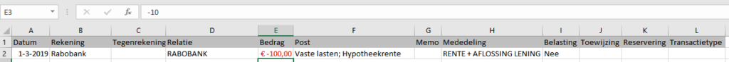 Overzetten davilex Cash personal stap 3.